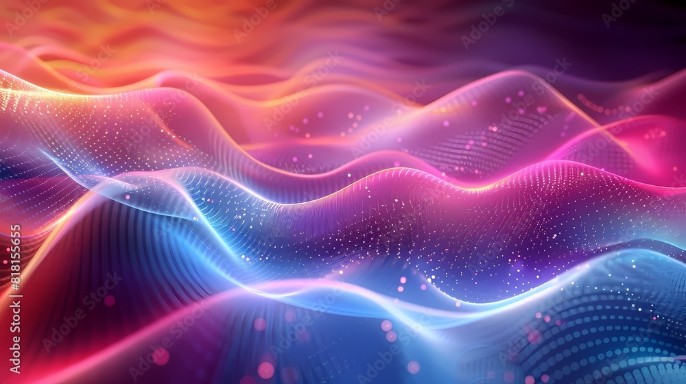 Vibrant digital waves in a dance of lights and colors Vibrant digital waves in a dance of lights and colors