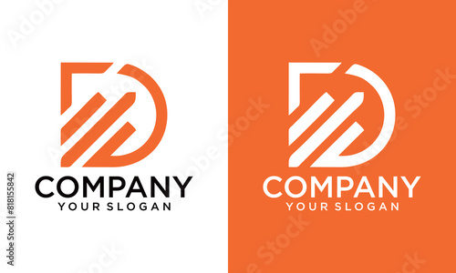 DM creative and modern vector logo design.