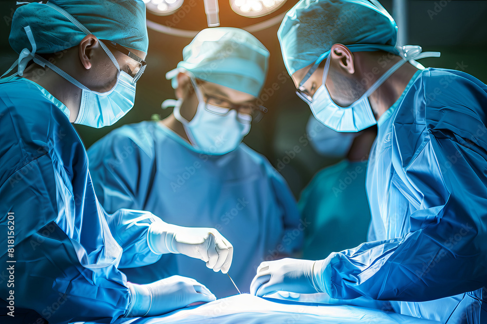 group of Surgeons performing surgery in operating room at hospital group of Surgeons performing surgery in operating room at hospital