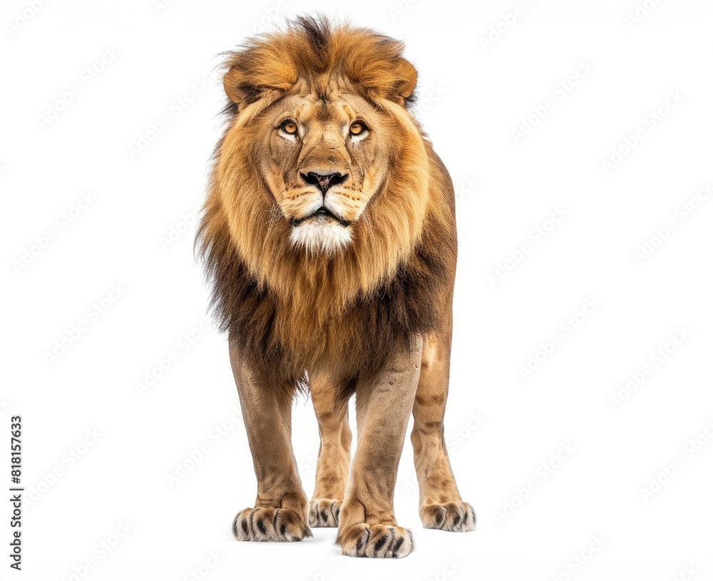 Wild lion animal isolated on white background Wild lion animal isolated on white background