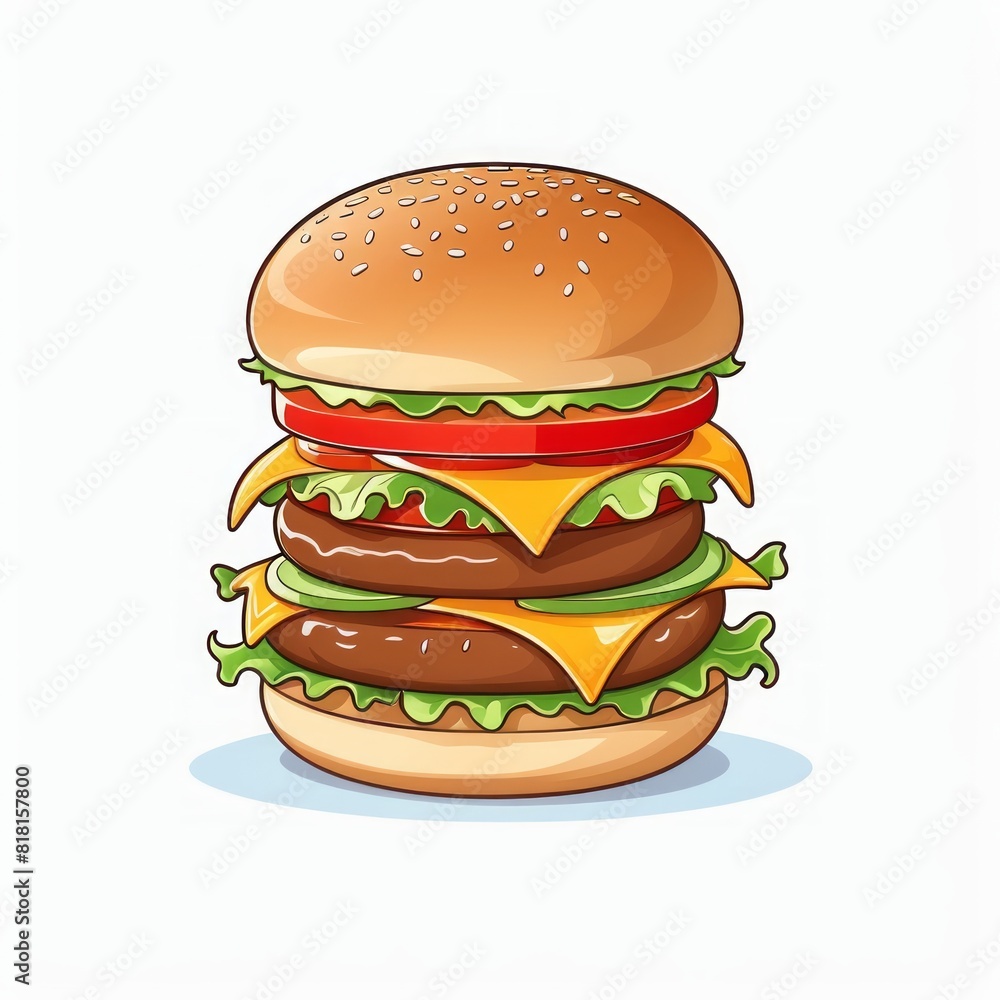Classic Cartoon Cheeseburger Classic Cartoon Cheeseburger