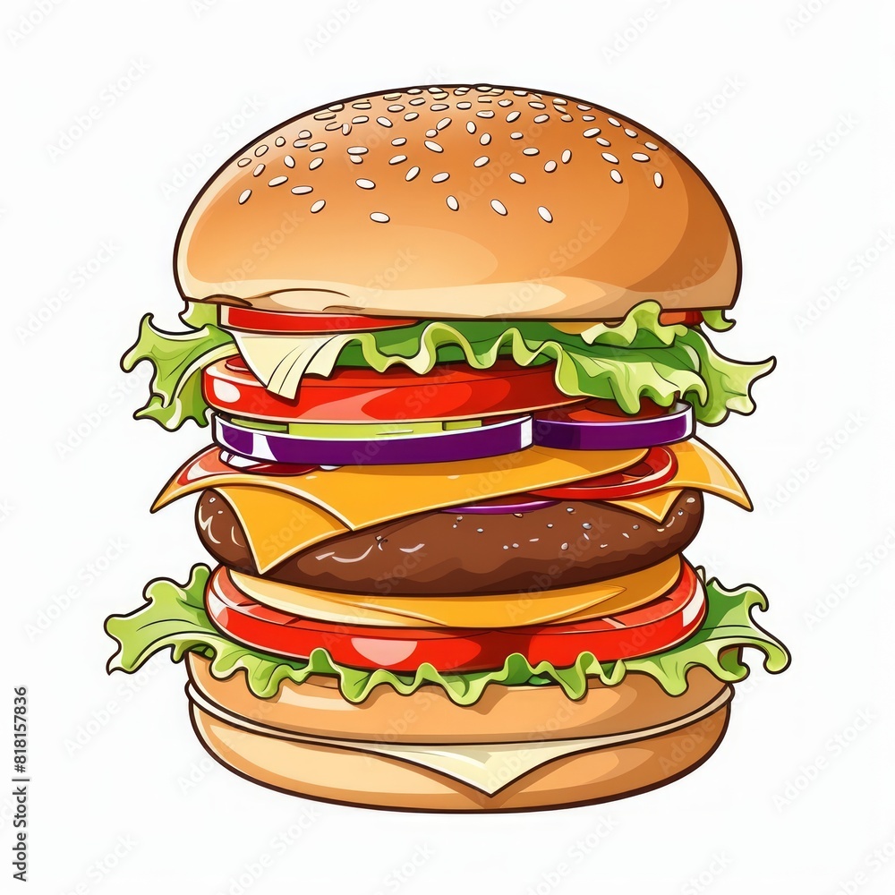 Classic Cartoon Cheeseburger Classic Cartoon Cheeseburger