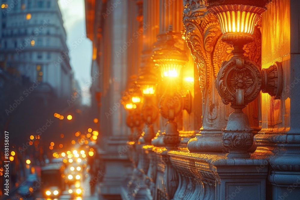 Sunset Embrace: City Architecture in Warm Light Sunset Embrace: City Architecture in Warm Light