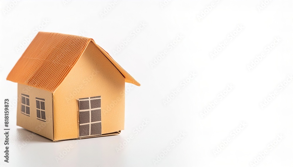small home downsizing concept paper origami isolated on white background with copy space for rural living moving away from the city to a quiet environment with less population small home downsizing concept paper origami isolated on white background with copy space for rural living moving away from the city to a quiet environment with less population