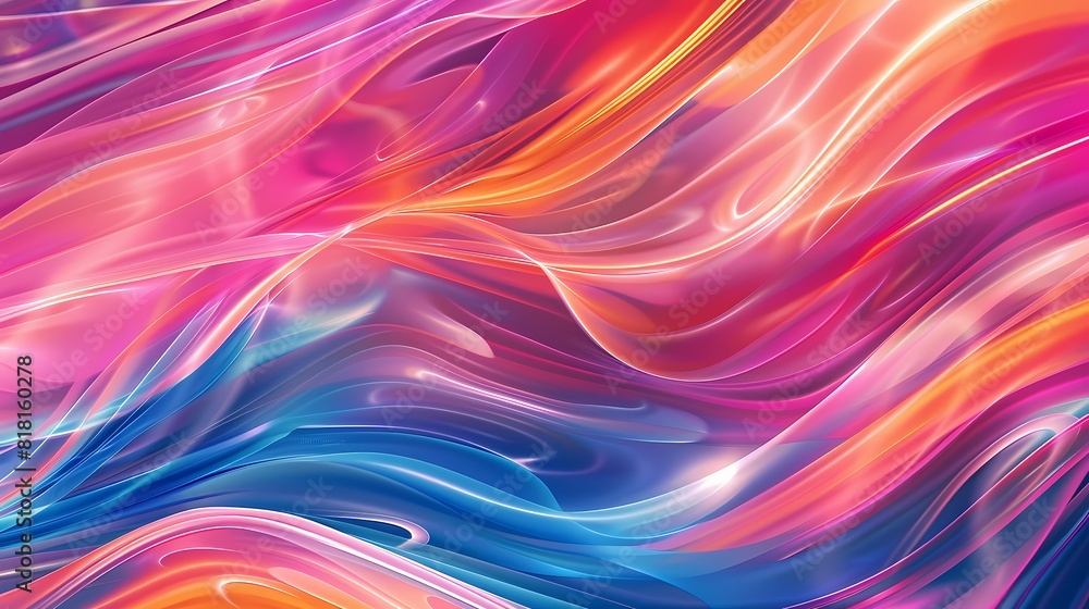 Vibrant waves of digital silk dance in a symphony of color Vibrant waves of digital silk dance in a symphony of color