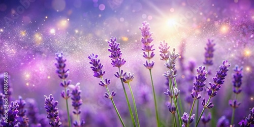 lavender flowers on a purple background