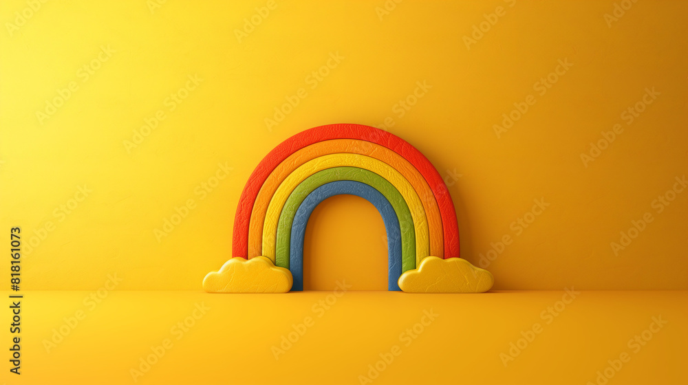 Rainbow Colorful 3D Render on White Background. Rainbow Colorful 3D Render Arches Balance on pink Background. Round stage step podiums with rainbow on pastel blue background. Pedestal for kid product. Rainbow Colorful 3D Render on White Background. Rainbow Colorful 3D Render Arches Balance on pink Background. Round stage step podiums with rainbow on pastel blue background. Pedestal for kid product.