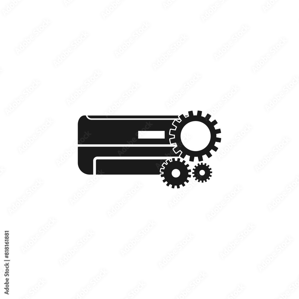 Air conditioner installation icon isolated on white background. Handyman services. Air conditioner installation icon isolated on white background. Handyman services.