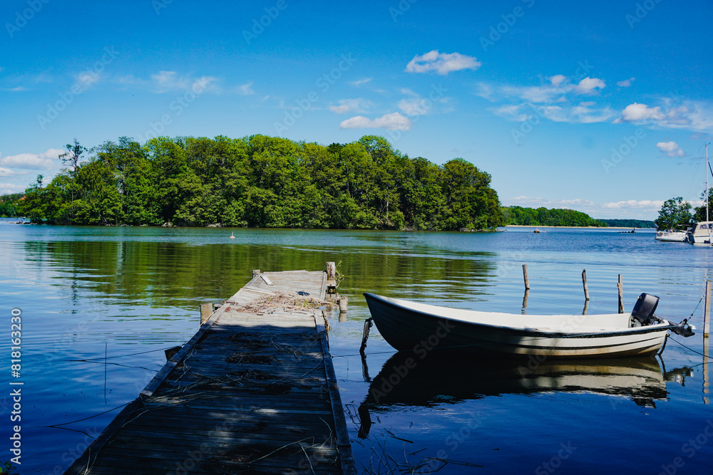 Scenic view of lake against sky Scenic view of lake against sky