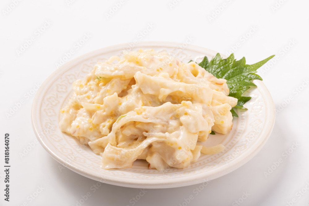 イカといぶりがっこのクリームチーズ和え イカといぶりがっこのクリームチーズ和え