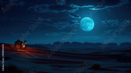 Moonlit Desert Journey