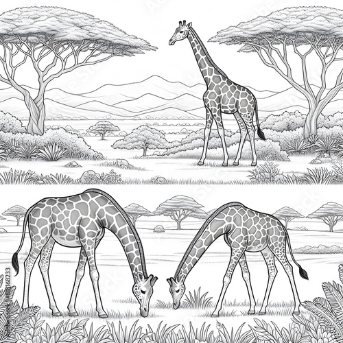 Adorable Animal Coloring Page Fun and Educational Activity for Kids  Microstock Illustration