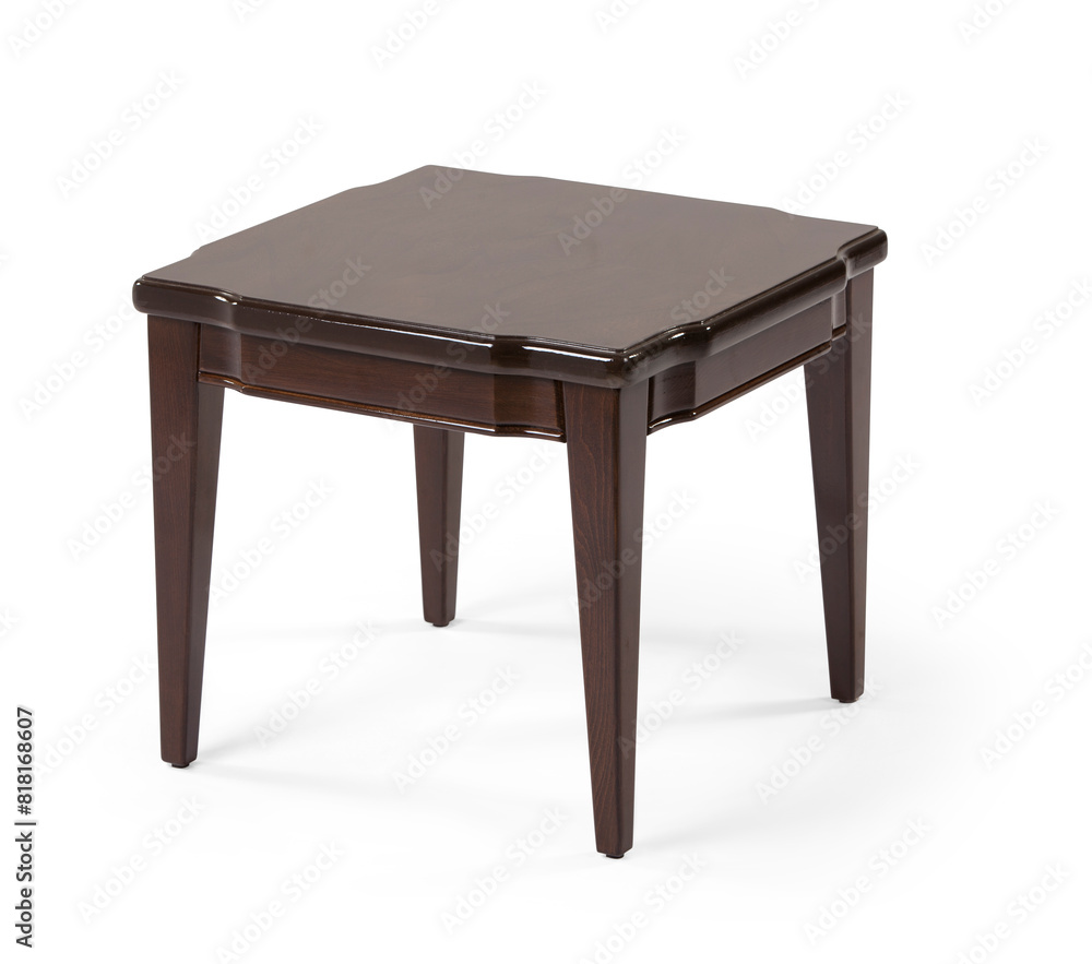 classic coffee table isolated on white background . classic coffee table isolated on white background .