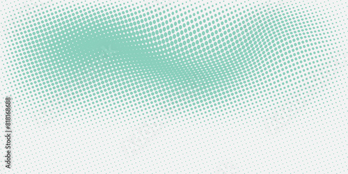 Green - turquoise background divided by diagonal. Vector illustration Background into two colors with halftone. vector eps10 photo