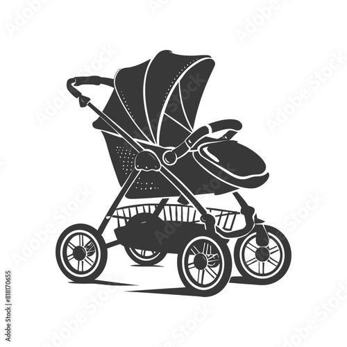 silhouette baby stroller black color only