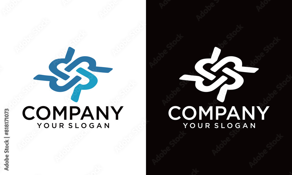 Obraz premium Creative letters R Logo Design Vector Template. Initial Letters RR Logo Design