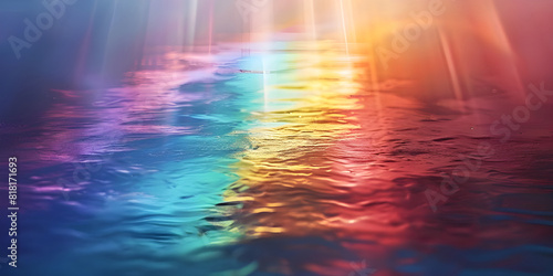 Rainbow Light Refraction Texture Background  Spectrum Radiance  Background with Rainbow Light Refraction Texture4o - Ai Generated