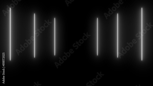 Bild auf Leinwand Simple in-and-out neon glowing line animation