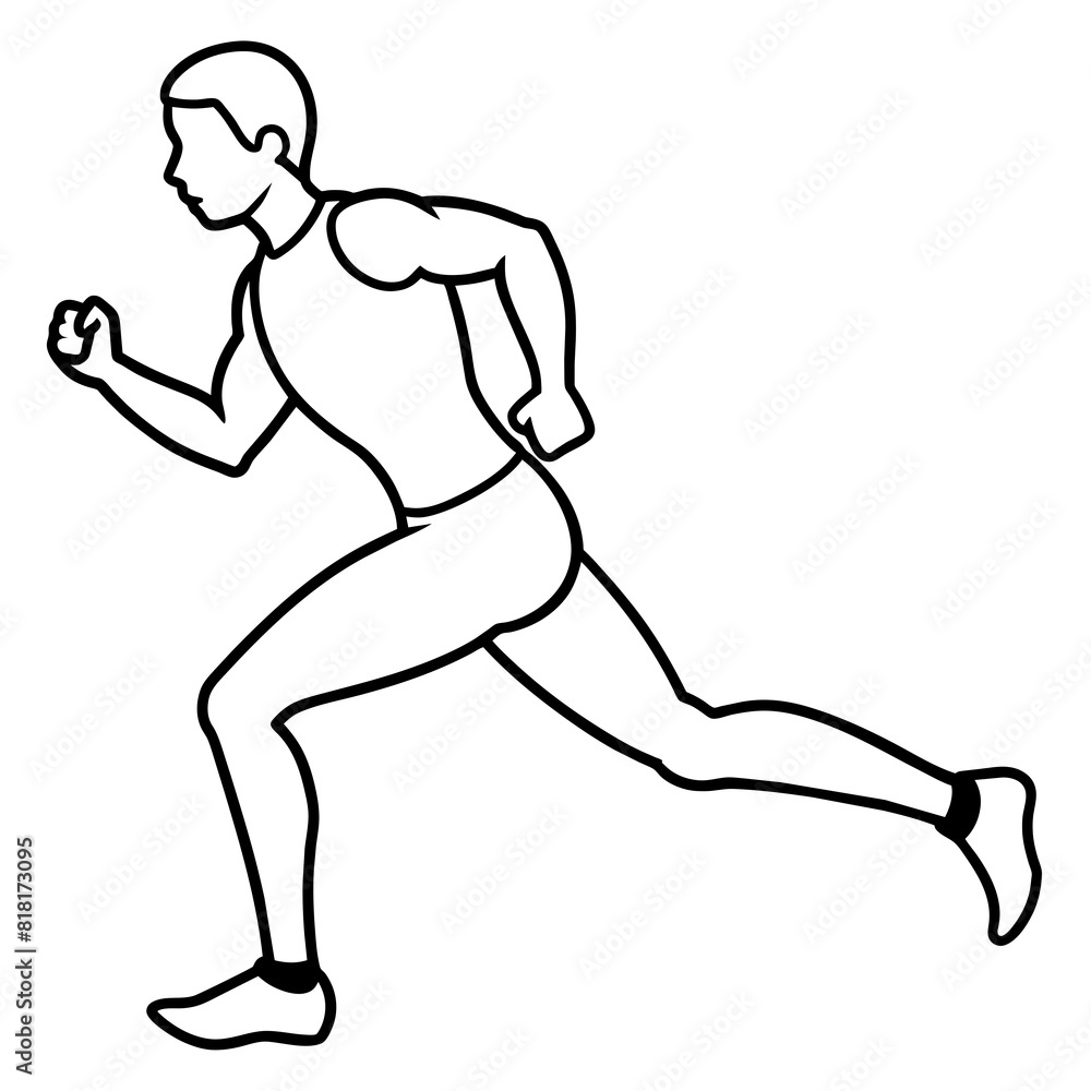 running man vector