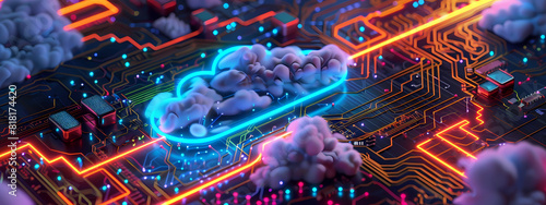 Digital Cloud Connectivity Concept