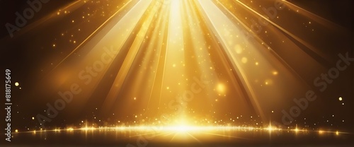 golden light rays scenic background.