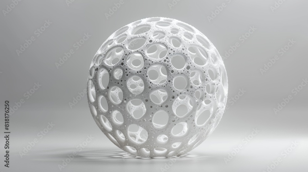 3D sculpture of interconnected dots creating a sphere. 3D sculpture of interconnected dots creating a sphere.