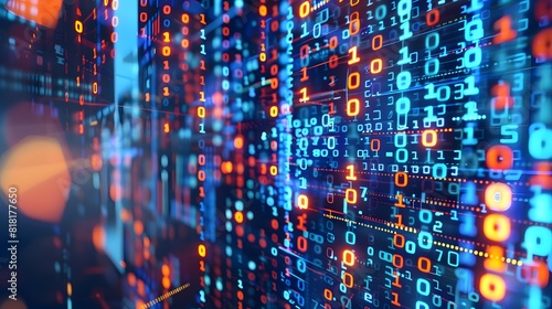 Wallpaper Mural Digital transformation concept. System engineering. Binary code. Programming. Torontodigital.ca