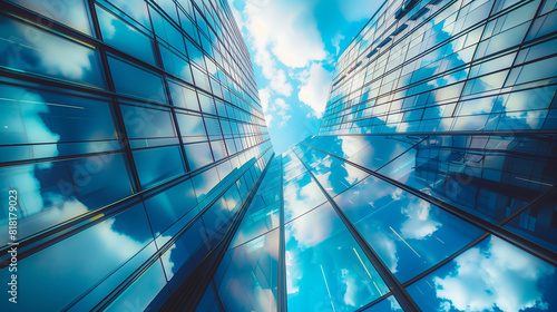 Wallpaper Mural Reflective Skyscraper Surrounded by Clouds Torontodigital.ca