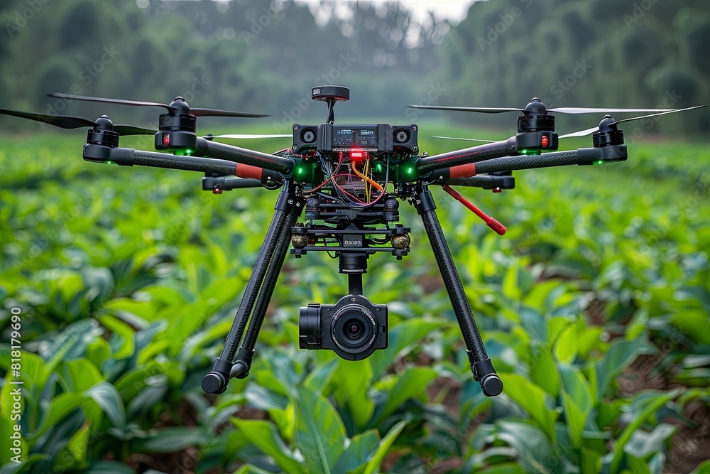 drone flying over farmland with camera mounted on the bottom of drone, stock photo, high resolution photography, high quality, high definition, high detail. Generative AI drone flying over farmland with camera mounted on the bottom of drone, stock photo, high resolution photography, high quality, high definition, high detail. Generative AI
