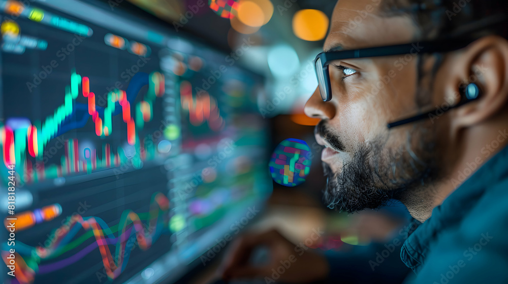 Expert Trader Hosting Online Webinar on Trading Strategies: Education, Community Engagement, and Expertise Highlighted in Realistic Stock Photo Expert Trader Hosting Online Webinar on Trading Strategies: Education, Community Engagement, and Expertise Highlighted in Realistic Stock Photo