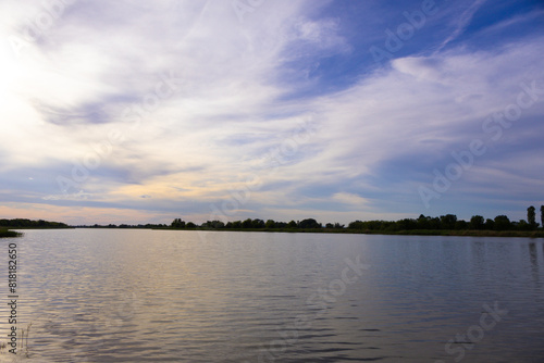 clouds over lake