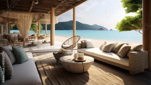 lounge chairs on the beach