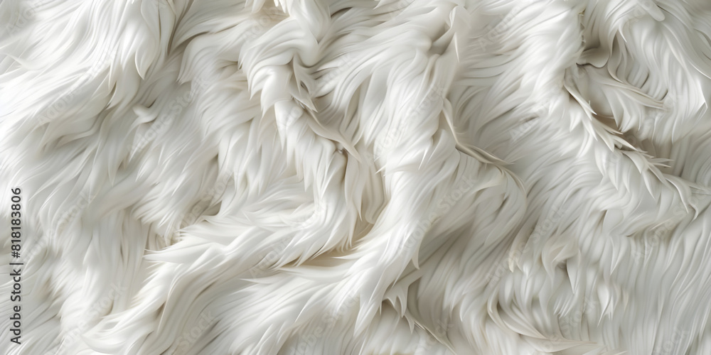 White Fur Texture Pattern Background, Arctic Plush: White Fur Pattern Background - Ai Generated White Fur Texture Pattern Background, Arctic Plush: White Fur Pattern Background - Ai Generated