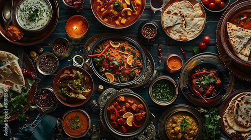 Indian Fusion Food Table. 
