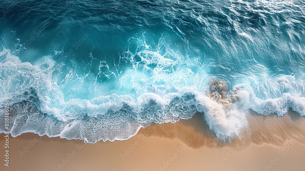 from above, surf and shore, tropical waters edge, holiday and vacation concept from above, surf and shore, tropical waters edge, holiday and vacation concept
