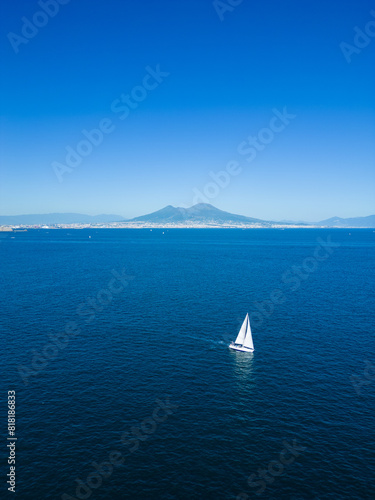 Sailing boat in Naples Italy