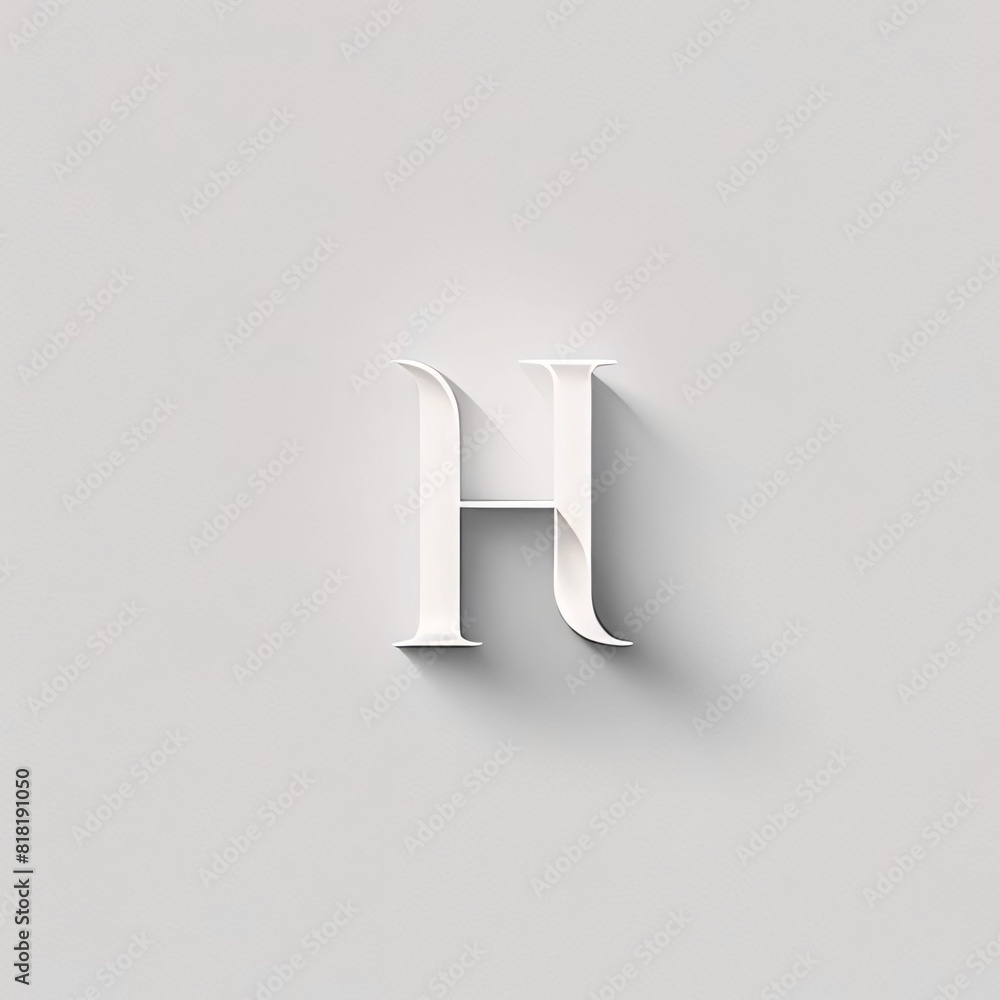 Alphabet letter H, 3D rendering font isolated on wall background Alphabet letter H, 3D rendering font isolated on wall background