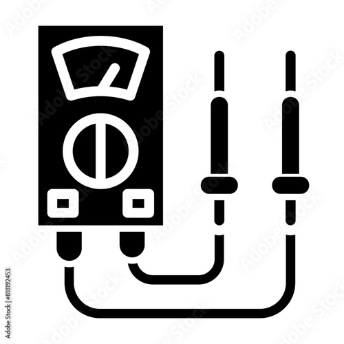 Voltmeter Glyph Icon Design