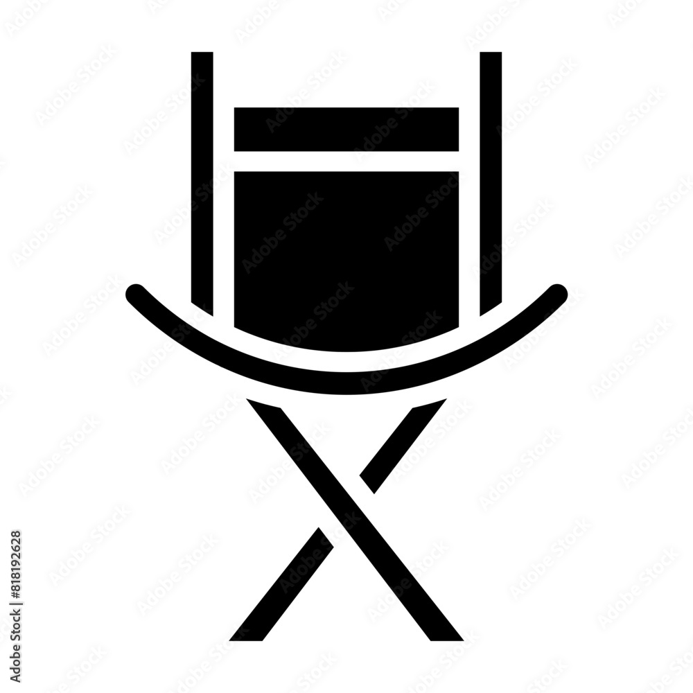 Director Chair Glyph Icon Design Director Chair Glyph Icon Design