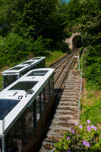 Merkur Bergbahn, Standseilbahn auf den Hausberg in Baden-Baden photo