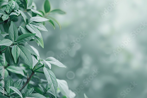 Plant growing on green wall, vibrant and lively, suitable for naturethemed designs, ecoconscious branding, or inspirational content creation. photo