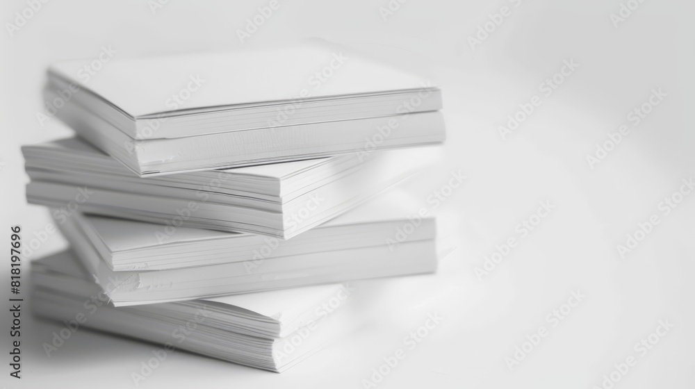 A stack of books atop a white table, against a white wall A stack of books atop a white table, against a white wall
