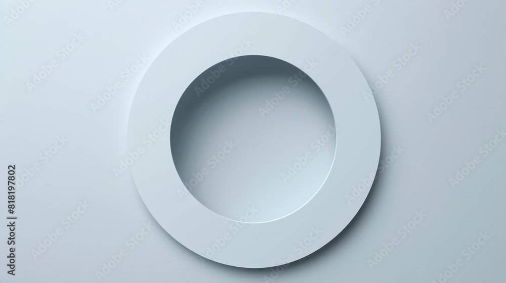 A pristine white toilet seat exhibits a central hole against a subtle light gray wall background A pristine white toilet seat exhibits a central hole against a subtle light gray wall background