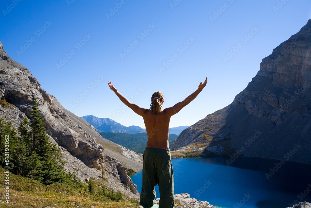 Man Worshipping In Nature Man Worshipping In Nature