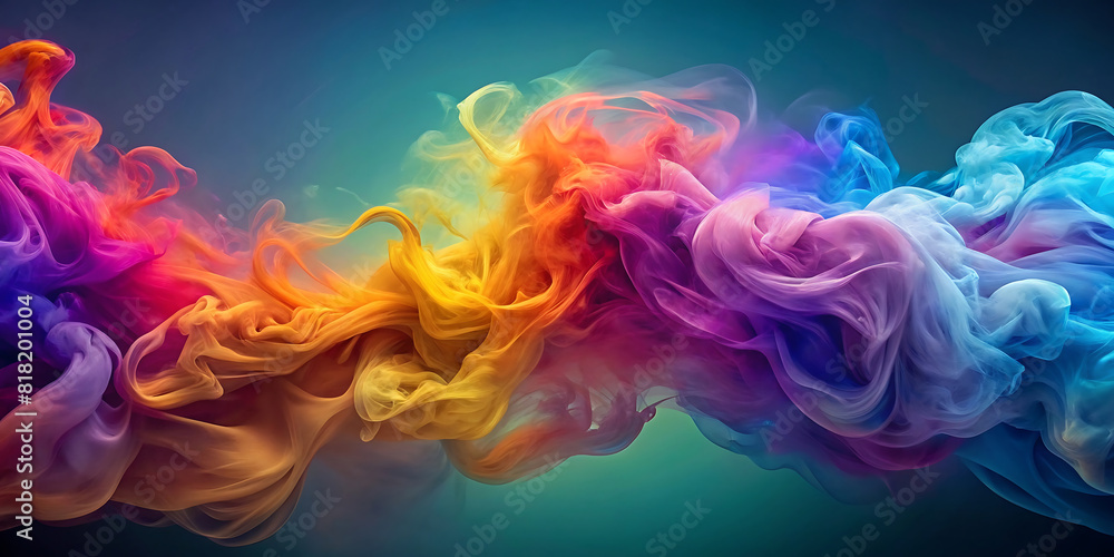 abstract background with colorful smoke