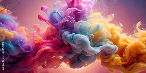 abstract background with colorful smoke