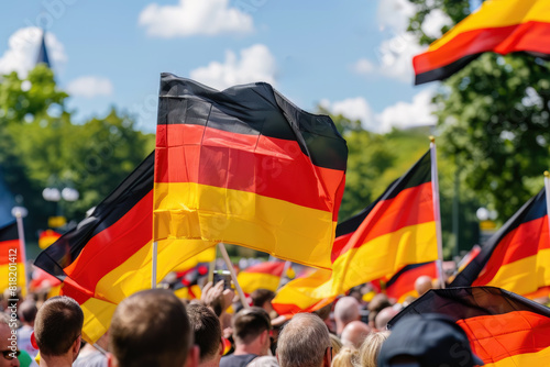 German soccer fans on public viewing photo