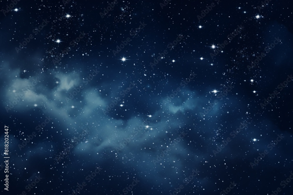 Obraz premium Stars on a night dark sky minimalistic background
