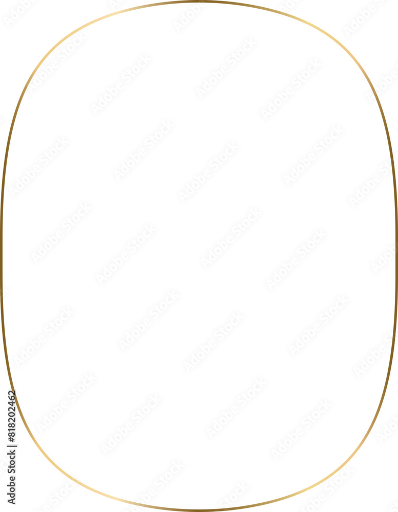 Gold Thin Frame Minimalistic Aesthetic line shape door or window. Gold Thin Frame Minimalistic Aesthetic line shape door or window.