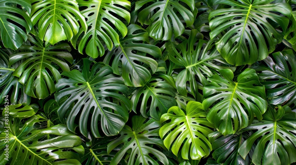 A close-up of a green leafy plant with white and black striped leaves and green and white striped margins A close-up of a green leafy plant with white and black striped leaves and green and white striped margins